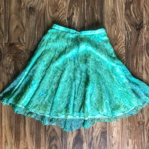 Green sheer skirt